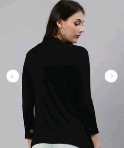 Stylish Black Shrug for Women with Pockets