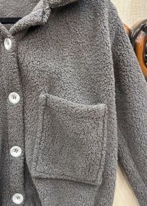 Cozy Grey Teddy Jacket