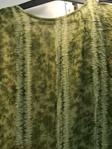 Embroidered Green Tie-Dye Kurta