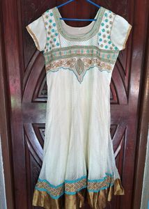 White Anarkali Top in XXL
