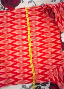 Red Ikat Print Kurti