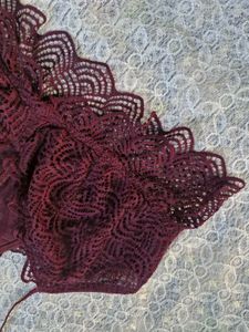 Women's Burgundy Lace Bralette