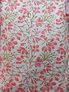 Chic Floral Print Kurta Set with Dupatta(unstitche