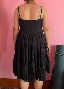 Cute Black Tiered Sundress