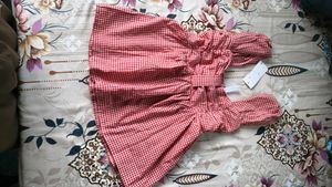 Red Gingham Smocked Dress
