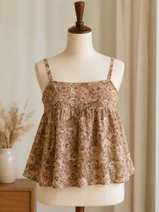 Floral Print Spaghetti Strap Top