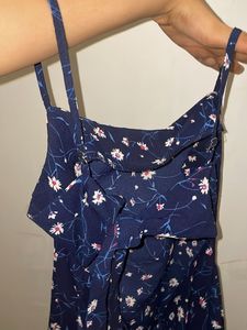 Navy Floral Mini Dress