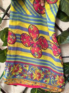 Colorful Patterned silk blend salwar suit
