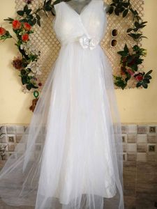 🔥 MEGA SALE 🔥Elegant White Bridal Gown