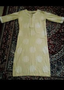 Yellow Chikankari Kurta