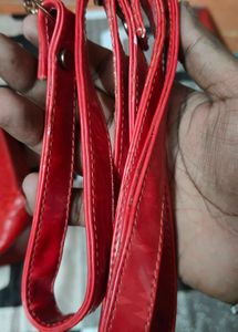 Women’s Red Handbag with Dual Handles