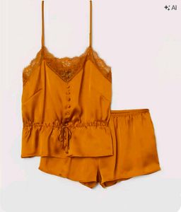 H&M Satin Lace Pajama Set