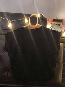 Black Casual Crop Top