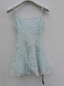 Light Blue Textured Mini Dress.