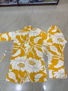 Floral Print Kurta with Pant Set