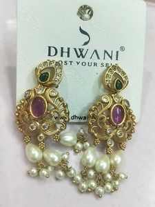 Beautiful Pearl And Kundan Earrings