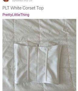 PrettyLittleThing White Corset Top