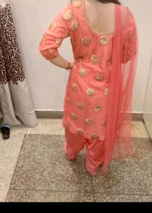 Kurta Set &amp; Suit With Semi Patiyala Salwar Wit Dup