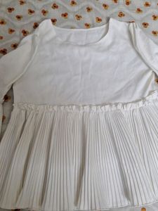 Pleated White Top