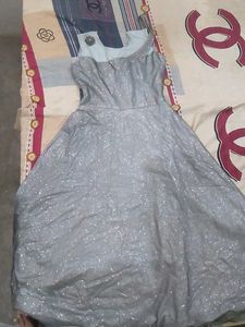 Sparkling Grey Evening Gown