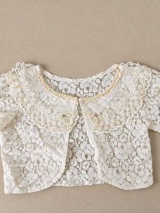 Elegant Lace Bolero with Pearl Detail