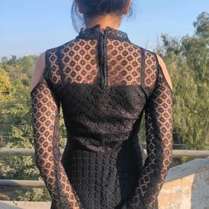 Price Drop For One Day ! Elegant Matte Black Dress