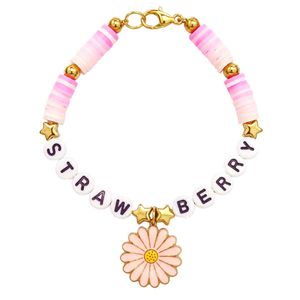 Cute Strawberry Daisy Beaded Bracelet