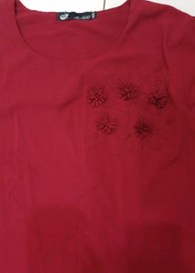 Maroon Red Top For Women