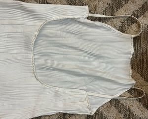 White Textured Bodycon Dress