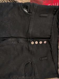High-Waisted Black Jeans