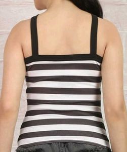 Striped Halter Neck Tank Top