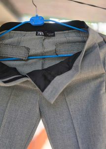 Gray Trousers with Black Stripe