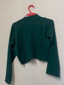 Stylish Green Wrap Top