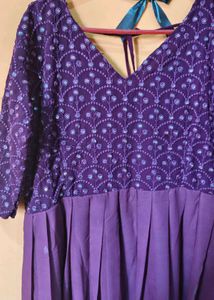Elegant Ombre Sequined Ethnic Gown