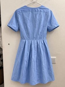 H&amp;M Light Blue Button-Up Dress