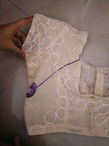 Cream Colour Net Blouse