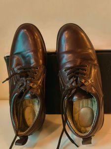 Men's Brown Leather Lace-Up Shoes