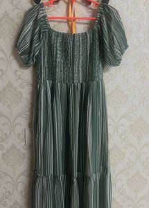 half shoulder long gown