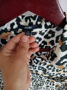 Leopard Print Button-Up Shirt