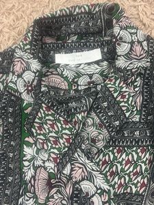 Chic Boho Print Sleeveless Top with Tie