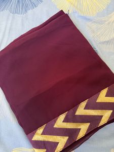 Elegant Purple Saree with Stiched Blouse