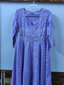 40 Size -l Lavender Anarkali Set