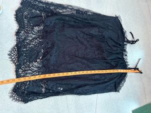 Elegant Black Lace Slip loss fit  Dress