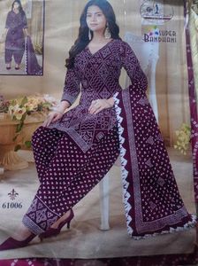 Bandhani Print dress material with Dupatta