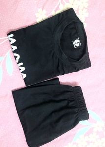 New Unused Kids Black T-Shirt &amp; Shorts  Set | Blac