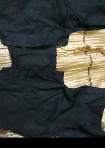 Black blouse Set with Golden Border