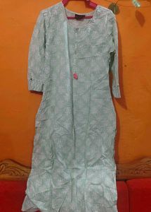 Mint Green Printed Kurti