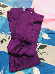 Elegant Purple Anarkali Dress