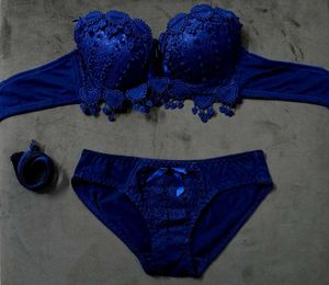 Blue Lace Lingerie Set