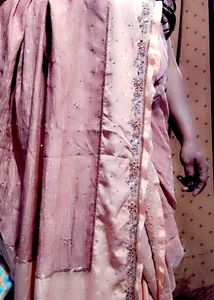 Soft Satin Saree Fully Work